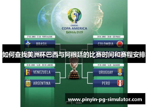 如何查找美洲杯巴西与阿根廷的比赛时间和赛程安排