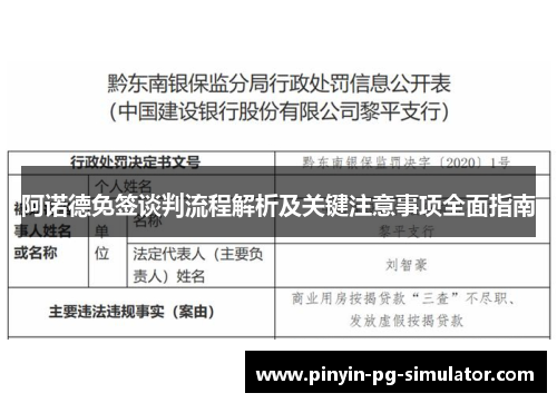阿诺德免签谈判流程解析及关键注意事项全面指南